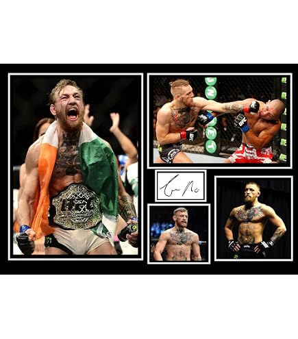 HWC Trading Photo Autographe Signée De Conor McGregor UFC - Format A4 - Cadeau Fan MMA
