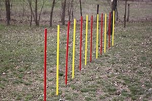 WUZZMANN TRADING AGILITY SLALOM - Kit piquets de slalom rouge/jaune, ronds, flexibles