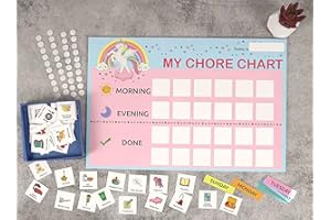 Inkdotpot Niños Responsabilidad Lista De Comprobación Diaria, A Hacer Tarea Diaria Rutina- Lista- Mañana Chart- / Noche Checklist- Lista- Tarea Diaria De Los Niños Cartel De Trabajo