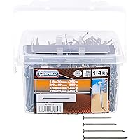 Connex Drahtstifte-Sortiment - 1400 g - Senkkopf - Verzinkt - Vorsortierte Größen im Eimer 30 / 40 / 55 / 65 mm - Für…