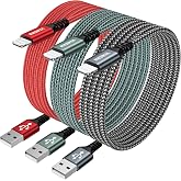 NIBIKIA iPhone Charger Cable 3 Meter 3Pack MFi-Certified iPhone Cable | Fast Charging Apple Lightning Cable Compatible with i