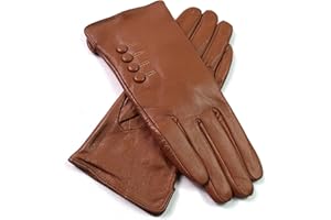 THE LEATHER EMPORIUM Ladies Womens Premium Quality Genuine 4 Button Leather Gloves