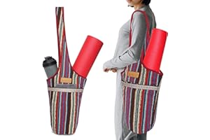 ALLEN & MATE, grande borsa per tappetino da yoga, con tasca laterale e tasca con cerniera, adatta alla maggior parte dei tappetini