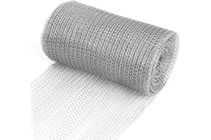 Aobuviou Wire Mesh Roll Rodent Mesh 6m x 152mm Rodent Proof Mesh Stainless Steel Mesh Rodent Proofing Wire Metal Mesh Mice Mesh Roll Woven Wire Mesh for Mouse, Snail, Insect