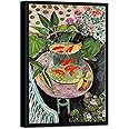 Wieco Art Framed Canvas Wall Art Goldfish by Henri Matisse Colorism Aesthetic Abstract Canvas Prints for Wall Decor and Home Office Decorations Black Frame