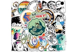 PCSFOE Bicycle Sticker Set - 50 Pieces MTB and Motorcycle Stickers for Laptop, Helmet, Car, Mountain Bike - Cube Graffiti Decals