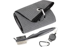 Mile High Life Toalla de Golf de Microfibra Triplemente doblada Kit de Herramientas de cepillos