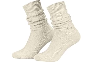 Piarini 1 para krótkich skarpet wełnianych do stroju ludowego, odporne na zarysowania i antypoślizgowe, skarpety do stroju ludowego, skarpety ze wzorem warkocza, męskie