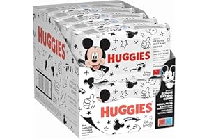 Huggies Chusteczki nawilżające dla niemowląt Disney, na całe ciało, dyskretne i świeże, 10 x 56 chusteczek, pudełko miesięczne
