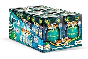 MEGGA EGG CRAZE DINOREX, Confezione da 6 Dinosauro che si schiudono in acqua, uova dinosauro che cresce nell acqua diversi modelli, giochi bambini uovo da cova, uovo sorpresa.