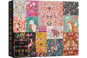 Elena Essex 1000 piece jigsaw puzzles for adults - Patchwork | Jigsaw Puzzles for Adults 1000 | Adult Jigsaw Puzzles 1000 Pieces | Animal Bird Flower Puzzle | Puzzles Size 70x50cm