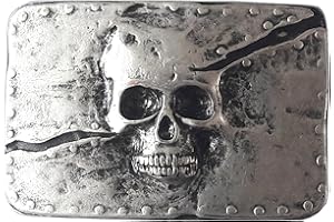 BBM-STYLE Gürtelschließe Gürtelschnalle - Skull - Totenkopf - massiv gearbeitet - für 3,8 bis 4 cm breite Bänder