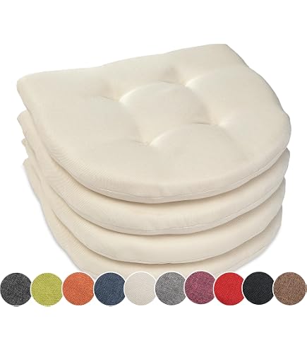 Set Di 4 Cuscini Per Sedie Da Patio Rotondi Wellsin Impermeabili 1207117