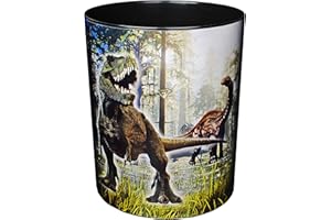 SEUENELF Papierkorb/Behälter - Dinosaurier - Dino T-Rex - 12,5 Liter - wasserdicht - aus Kunststoff - 30 cm - großer Mülleimer/Eimer - Abfalleimer - Aufbewahrungsb..