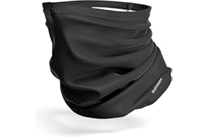 Ruffnek AirMesh BLACK UV Snood Breathable Mesh UV Protection – Multifunctional Headwear Neck gaiter/snood/scarf – One Size. Men, Women, Unisex