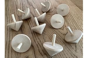 FAIRY TAIL & GLITZER FEE 10 Holz Kreisel Naturbelassen Naturholz Holzkreisel Bemalen Basteln Holzkreisel