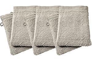 UNIVERSDECOR Lot de 2 ou 6 Gants de Toilette Spa 15 x 21 cm / 400 GR/m² (6, Sable)