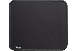 Trust Boye Podkładka pod mysz, zrównoważone wzornictwo, materiały z recyklingu, antypoślizgowy spód z naturalnego kauczuku, 250 x 210 x 3 mm, podkładka pod mysz z przyszytą krawędzią, można prać w pralce, do biura – czarna