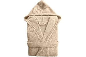 BOSKIMO Peignoir de bain unisexe à capuche 100 % coton OEKO-TEX - Peignoir pour homme et femme - Bouclette américaine 420 g/m² - Doux et très absorbant