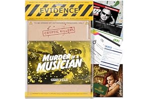 Cryptic Killers Unsolved murder mystery game - Cold Case Files Investigation - Detective clues/evidence - Solve the crime - Individuals, date nights & party groups - Murder of a Musician