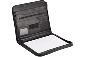 Alassio 30142 portadocumentos (A4, Vernazza de piel sintética, color negro, aprox. 36 X 29 X 5 CM