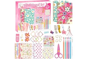 LIMBJEY 2-Pack DIY Journal Kit for Girls 8-14, All-in-ONE Journaling Set with Premium Girls Journals – Ideal Birthday Gift & Daily Creative Expression for Girl Ages 8,9,10,11,12,13,14