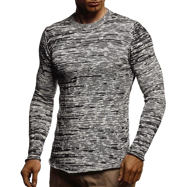 Maglione Uomo Leif Nelson Girocollo - Felpa LN-6355 Taglio Moderno E Confortevole