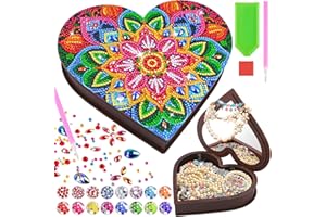 HGRGHH Szkatułka na Biżuterię z Diamentami, Zestaw DIY Rękodzieła, Diamentowe Malowanie dla Dziewczynek 6-10 Lat, Kreatywny Prezent na Urodziny, Zabawka Artystyczna dla Dzieci