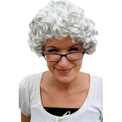 Parrucca Riccia Bicolore Bianca E Nera - Foto 5