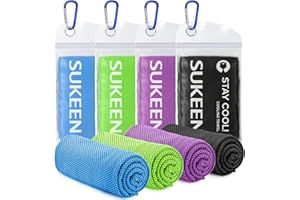 Sukeen Cooling Towel Cooling Towels for Neck Cool Towel for Instant Cooling Relief Stay Cool Ice Towel Gym Cooling Towel for Men & Women (Blue/Green/Black/Purple)