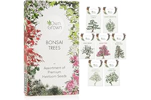 Grow Your Own Bonsai Trees: Premium Bonsai Seeds Set with 7 Beautiful Varieties – Cherry Tree, Black Pine, Giant Sequioa, Eucalyptus – Bonsai Tree Kit with Bonsai Tree Seeds Indoor Plants by OwnGrown