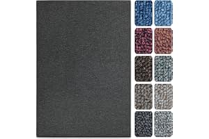 CASA PURA Tappetini per Scale Interne - Copri - Gradini Antiscivolo, Combinabili con Tappeti e Passatoie in Vari Colori e Misure - Rettangolari - Set da 15-23.5 x 65 cm - Grigio Antracite