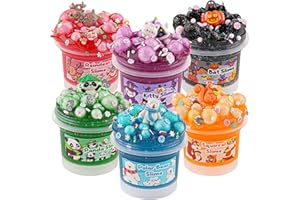 OKAYBEE 6 X 100 mL Crystal Schleim Set, Glitter Slime für Kinder, Gut Dehnbares Crunchy Slime Kit Sensorisches Spielzeug, Slime Party Geburtstags Oster Mädchen & Jungen von 6–12 Jahren