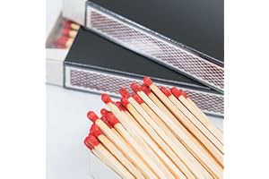 KOVA XXL 5x 55 Stk Kaminhölzer Zigarrenhölzer Extra Lang + Bildmagnet! Kaminstreichhölzer Pfeifenhölzer Kaminanzünder Zündhölzer Streichhölzer Kohleanzünder Anzünder für Kamin Anzündwolle Holzwolle Ofen