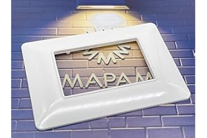 TOT ELECTRIC Placca compatibile con Bticino Matix sottile Bianca Placche da 3 4 6 Posti compatibile ai supporti 503SA 504SA 506SA (6 Posti, Bianco)