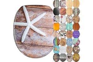 Sanilo Abattant WC avec frein de chute, Grande sélection de lunettes de toilette en bois, Finition de haute qualité (Bahia)