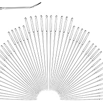 Dinghaole 25 Pièces Aiguilles à Coudre à La Main, 5 Tailles Aiguilles à Broder, Aiguilles à Main Avec 1 Tube De Rangement Pour Patchwork Matelassage Point De Croix Canevas Tricoter Broderie