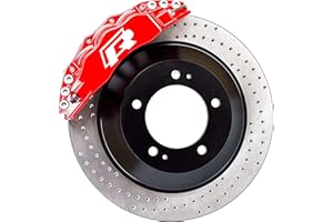 Aufgeklebt R Brake Caliper Sticker Car Tuning G TI JDM Heat Resistant Self Adhesive Car Sticker Race Vinyl 4 Pcs (White)