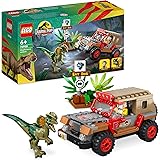 LEGO Jurassic Park L’Agguato del Dilofosauro, Set con Dinosauro Giocattolo per Bambini e Bambine dai 6 Anni in su, con Minifi