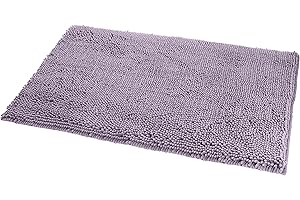 Amazon Basics Tappetino da bagno in microfibra, antiscivolo, 53 x 87 cm, lavanda