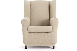 Eysa Funda de sillón orejero elástica Llion 1 Plaza Color 00/Crudo