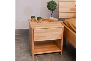 ‎KROK WOOD Krok Wood Nachttisch Julia aus Massivholz 40x40x40 cm (in Buche)