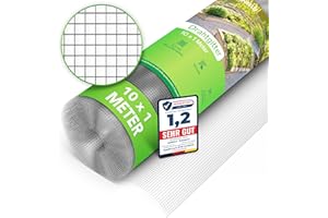 LAINFELD Drahtgitter feinmaschig | 10 x 1 Meter | Wühlmausgitter für Hochbeete mit 6,3 mm Maschenweite | Hasendraht Volierendraht Hochbeet Zubehör