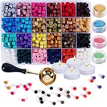 Wax Seal Beads Kit, Ioggtser Sealing Wax Beads Set With 400PCS
