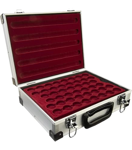 LINDNER Münzbox Marine – 48 Fächer Für Münzen/Kapseln Bis 30 Mm, Stapelbar, Made In Germany