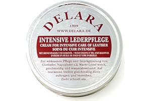 DELARA Intensive Lederpflege - 150 ml farblos - Imprägniert und schützt Leder sehr wirksam, neue Rezeptur mit hochwertigem Kokosöl und Bienenwachs