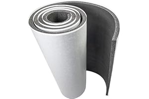 HASKYY 1QM Premium Dämmmatte Akustikmatte selbstklebend Auto Wohnwagen Schallschutzmatte Schaumstoffrolle Mattenrolle 50x200x1,3 cm Feuerfest Wasserdicht Schaumstoffplatte Moosgummi