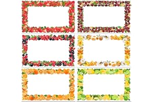 KITCHENELLA Jam Jar Labels 300 Easy Peel Food Stickers - 6 Unique Designs Strong Decorative Adhesive Labels 65mm x 40mm