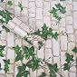 Wolpin Wall Stickers DIY Decals Wallpaper (45 x 500 cm) 3D Brick Self Adhesive PVC Vinyl , Multicolour