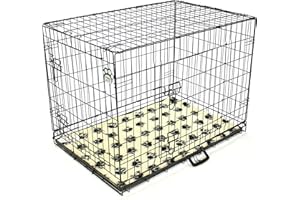 Cozy Pet Metal Tray Dog Cage 36" Black with Tailored Vet Bedding 92cm Long Metal Tray Folding Puppy Crate Cat Carrier Dog Crate. DC36B + VB36C